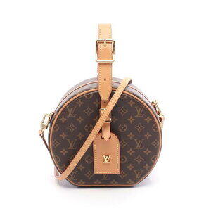 Louis Vuitton Boite Chapeau Handbag Leather Monogram Brown